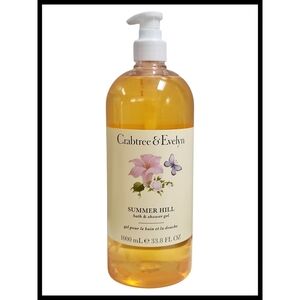 NEW Crabtree & Evelyn Summer Hill Bath & Shower Gel Large 33.8oz Pump Top NEW